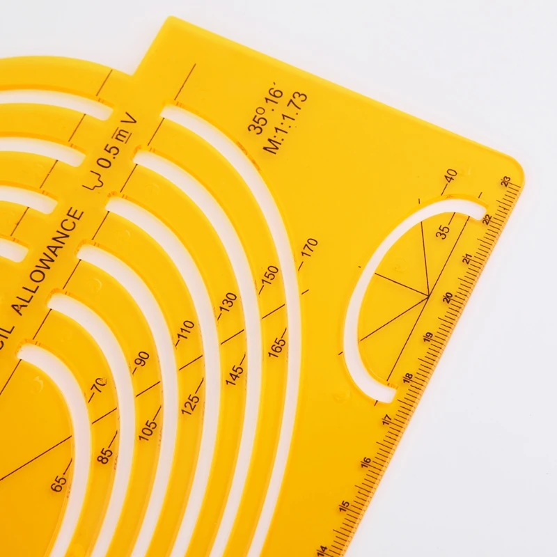 

K Resin Ellipses Drafting Templates Large Isometric Ruler Measuring Tool Student LX9A