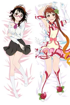 

Anime Nisekoi Body Pillow Cover Case Onodera Kosaki Tachibana Marika Sexy Girls Pillowcase Peach Skin 2 Way Throw Pillow case