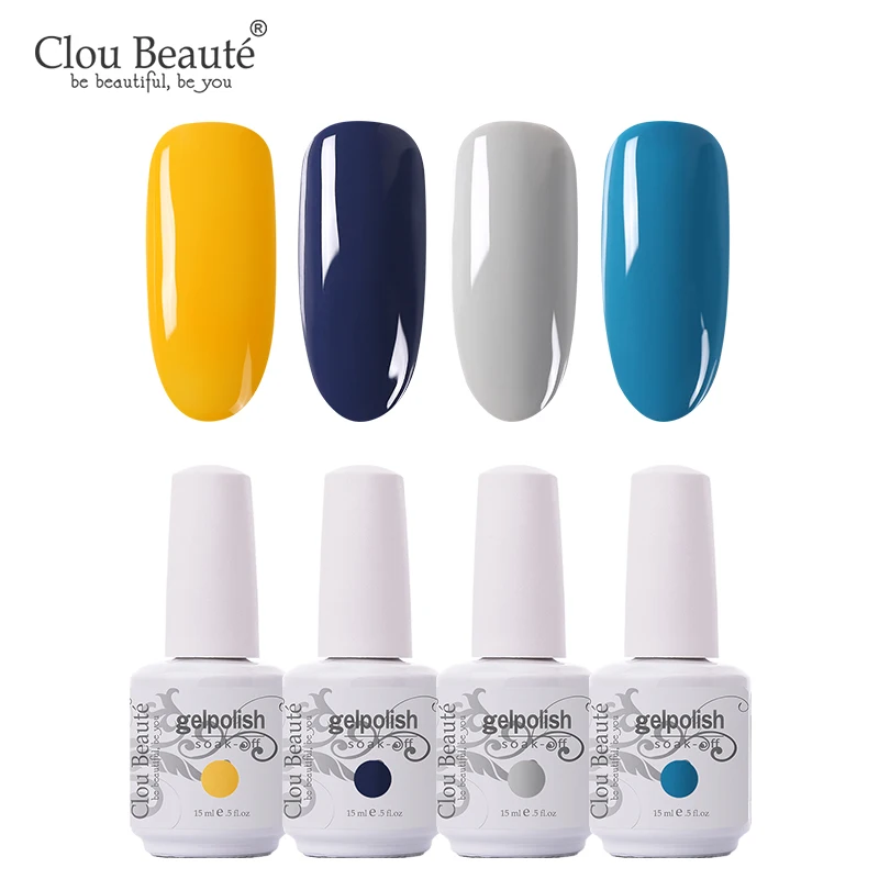 Clou Beaute набор Гель-лак УФ светодиодный лак для ногтей маникюр Vernis Полупостоянный Гибридный Гель-лак для ногтей впитывающий Гель-лак для ногтей - Цвет: 15MLZH36