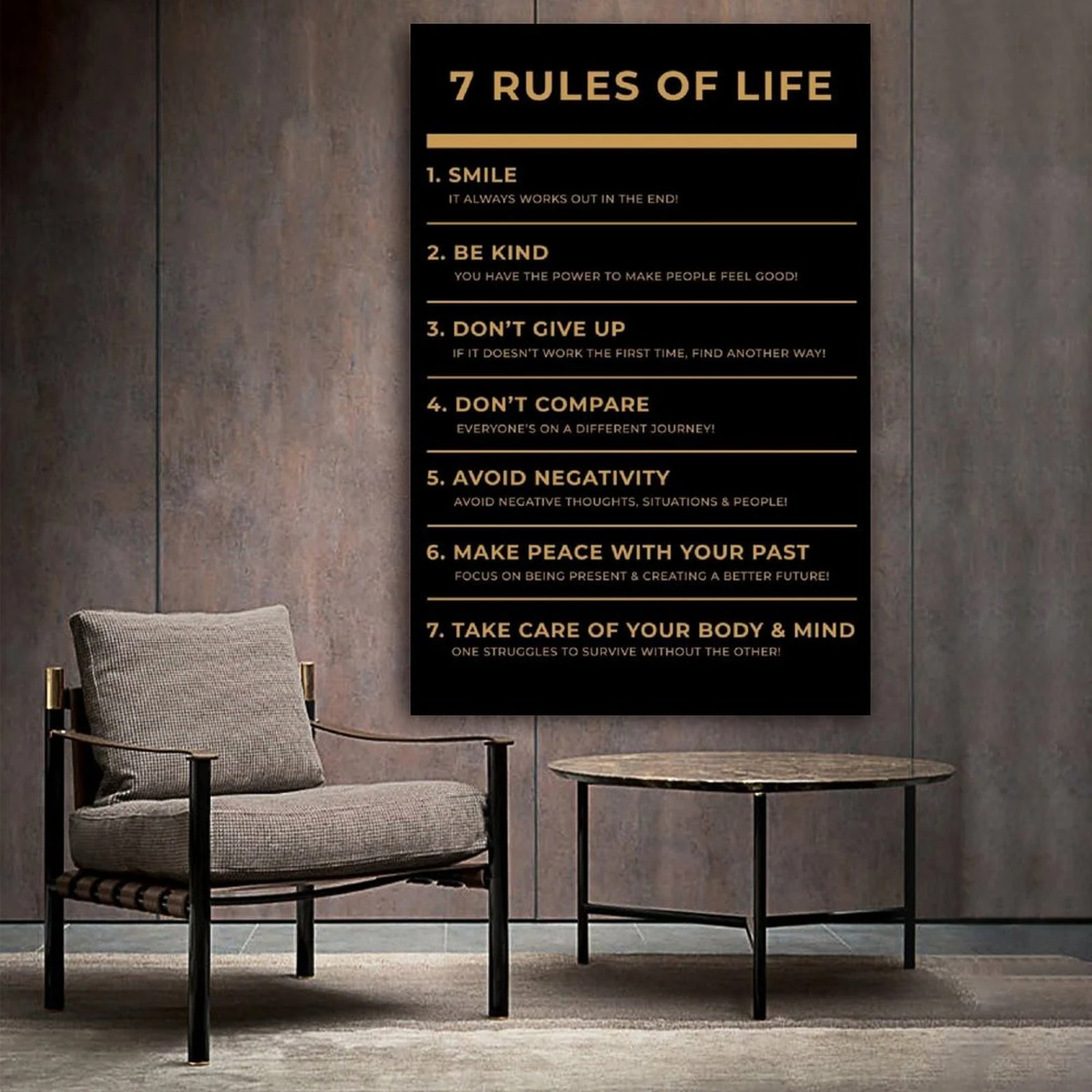 Motivational Rules Of Life Canvas Art Poster And Wall Art Picture Print Modern Family Bedroom Decor Posters Painting Calligraphy Aliexpress