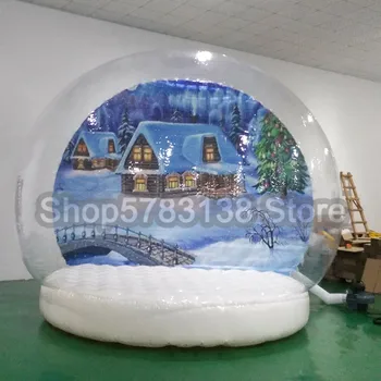Livraison Gratuite Pompe Gratuite Gonflable Boule A Neige Noel Bulle Neige Taille Humaine Globe Photo Stand 3m Boule A Neige Pour La Publicite Leather Bag