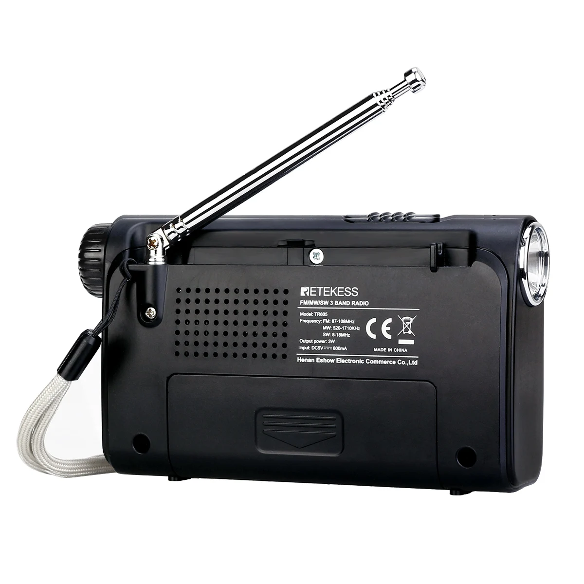 Retekess TR605 FM/MW/SW Портативный радио 3 диапазон приемника для пожилых людей с FM AM SW антенны фонарик Портативный