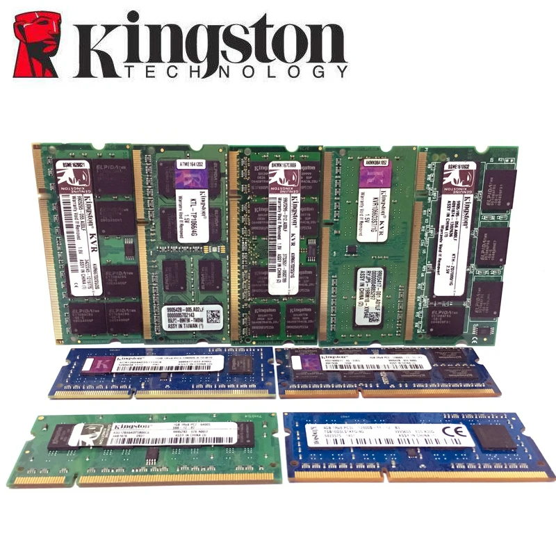 Kingston ноутбук 1 Гб 2 ГБ 4 ГБ 1Г 2Г сети 4G PC2 PC3 DDR2 DDR3 667 1066 1333 1600 МГц 5300S 6400S 8500S ECC память Оперативная память