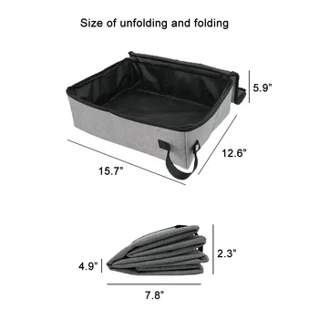 

Portable Waterproof Folding Cat Litter Box Cleaning Soft Outdoor Camping Oxford Cloth Traveling Bathroom Toilet Home With Cover