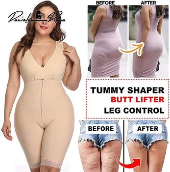 

Women Full Body Shapewear Open-Bust Underwear Waist Trainer Corset Seamless Slimming Bodysuit Butt Lifter Plus Size