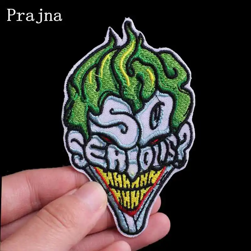 

Prajna Punk Style Patch Iron On Patches Embroidered Patches For Clothing Appliques DIY Patches On Clothes Jacket Stripes Decor