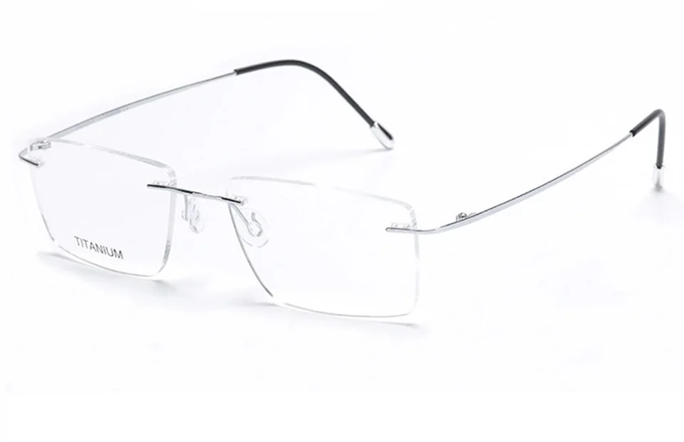 ELECCION чистая титановая оправа Glsseses оправа мужские очки для близорукости мужские Оптические Оправы квадратный рецепт; очки женские - Цвет оправы: C3. Silver Frame