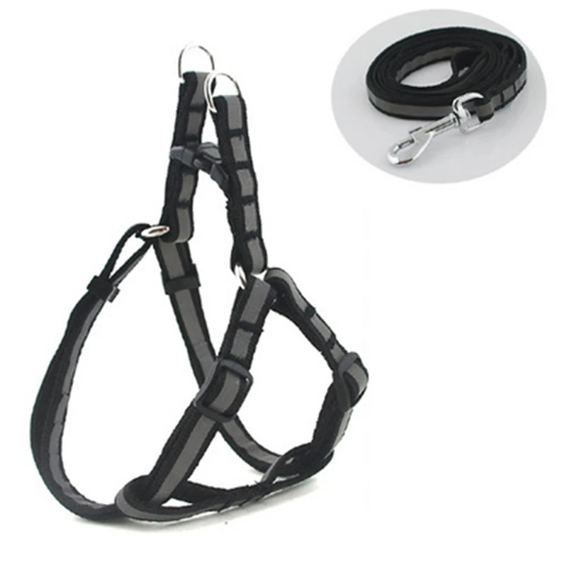 Adjustable Lead Harness Pet Hand Strap Walk Out Collar Reflective Nylon Small Dog Small Large