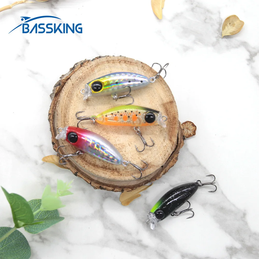 BASSKING искусственная маленькая жесткая приманка в форме гольяна 40 мм 2 8 г