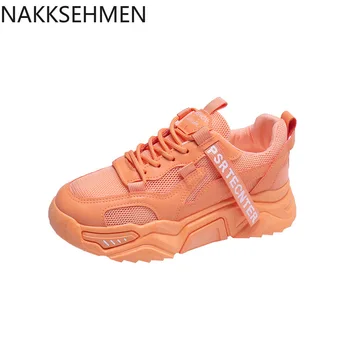 

NAKKESHMEN-2020 New Style Dad Shoes Women's Autumn Breathable Platform Increased Feet Sports Casual Shoes Trendy Shoes