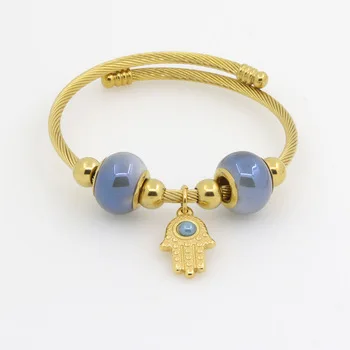 New Multi Style Anchor And Evil Eye And Crown Bracelet Adjustable Size Color Gold and Silver Glass Trendy Simples Bead Bracelet