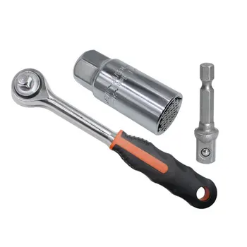 

Concave Needle Sleeve 1Set Portable CRV Multifunctional Sleeve Magic Socket Head Double Bubble Magic Socket Set for Car Repair