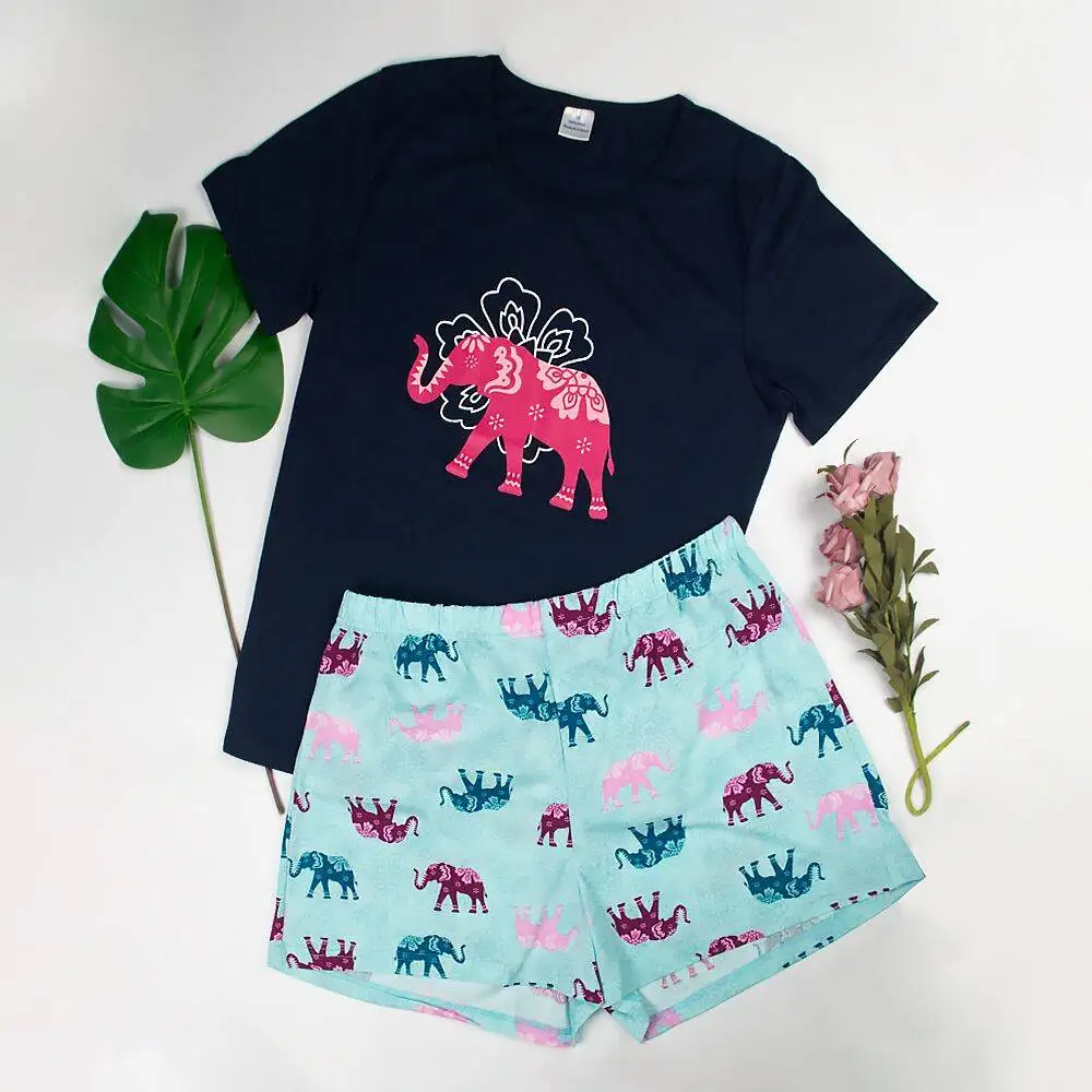 

Newer 30 Women Cute Sleepwear Pajamas for women Cotton womens short sleeve pajamas sleepwear cartoon pajama set Cotton pyjamas