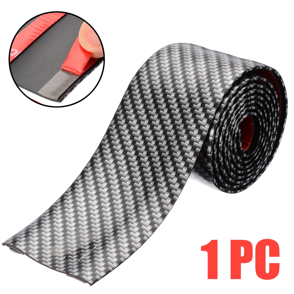 1M Car Carbon Fiber Style Rubber Car Door Sill Protector Edge Guard Strip For Toyota For BMW For Audi Accessories