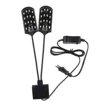

X7 EU Plug Dual Head Super Bright LED Plant Lamp Aquarium Light Plants Grow Light Waterproof Clip-on Fish Tank Light