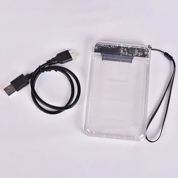 

5Gbps 2.5'' Transparent HDD Case SATA 3.0 to USB 3.0 External Hard Disk Drive SSD Enclosure Box Support 2TB UASP Protocol