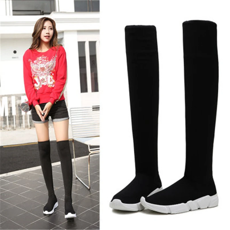 sneaker over the knee boots