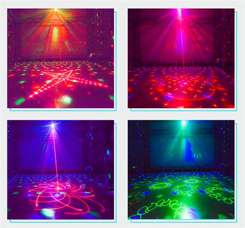 Мини домашний диско-светильник светодиодный RGB Кристалл магический диско-шар с 90 RG узорами лазерный проектор DJ Праздник Вечеринка Бар