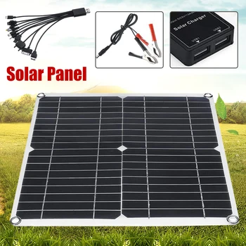 

60W Outdoor DIY Solar Panel Solar Cells Module USB Output Poly Solar Panel Mono Crystalline Silicon for Car Yacht Battery Boat