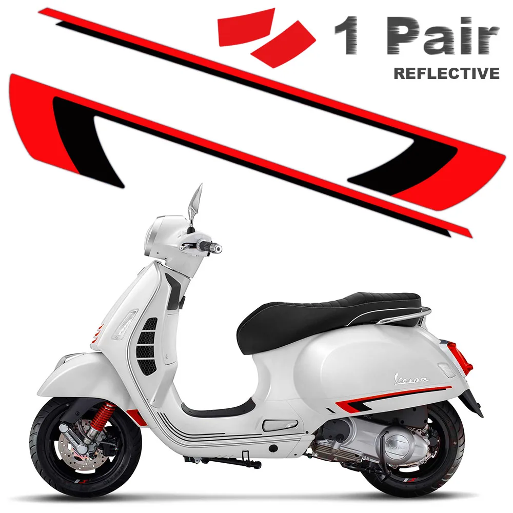 Наклейка на мотоцикл светоотражающие боковые полосы для скутера наклейки VESPA