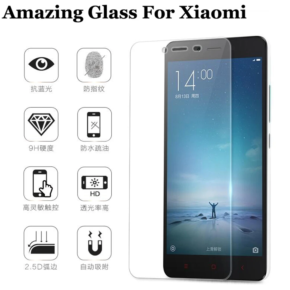 Закаленное стекло 9H для Xiaomi Redmi 4X 5A 4A 3S 4 3 Pro 5 Plus Note Prime HD Защитное Mi A1 A2 защитная