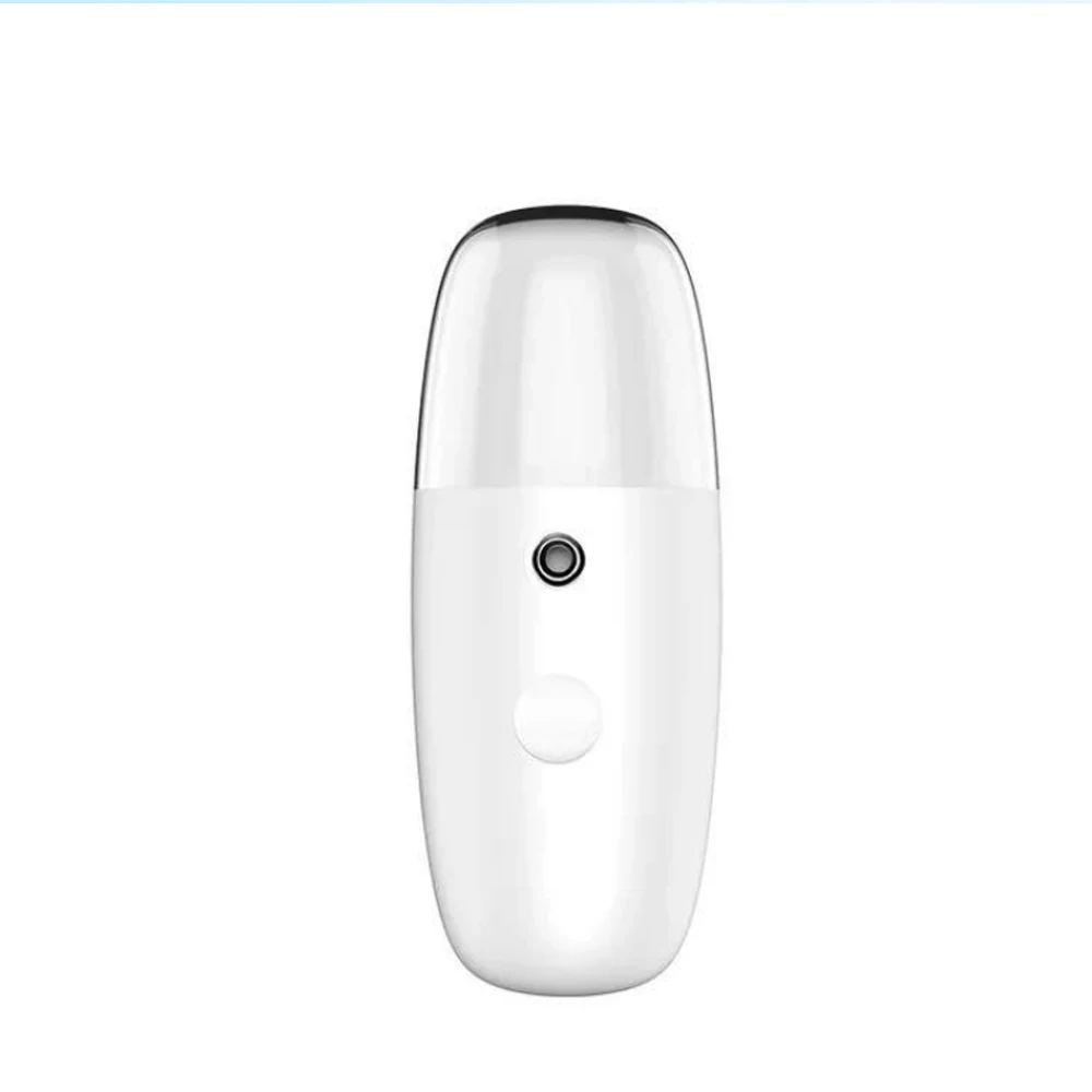 white Humidifier Nebulizer Face Sprayer Fashion Mini USB Charge Nano Hair Body Women Hydrating Tools Facial Beauty Skin Care Mist - Цвет: white