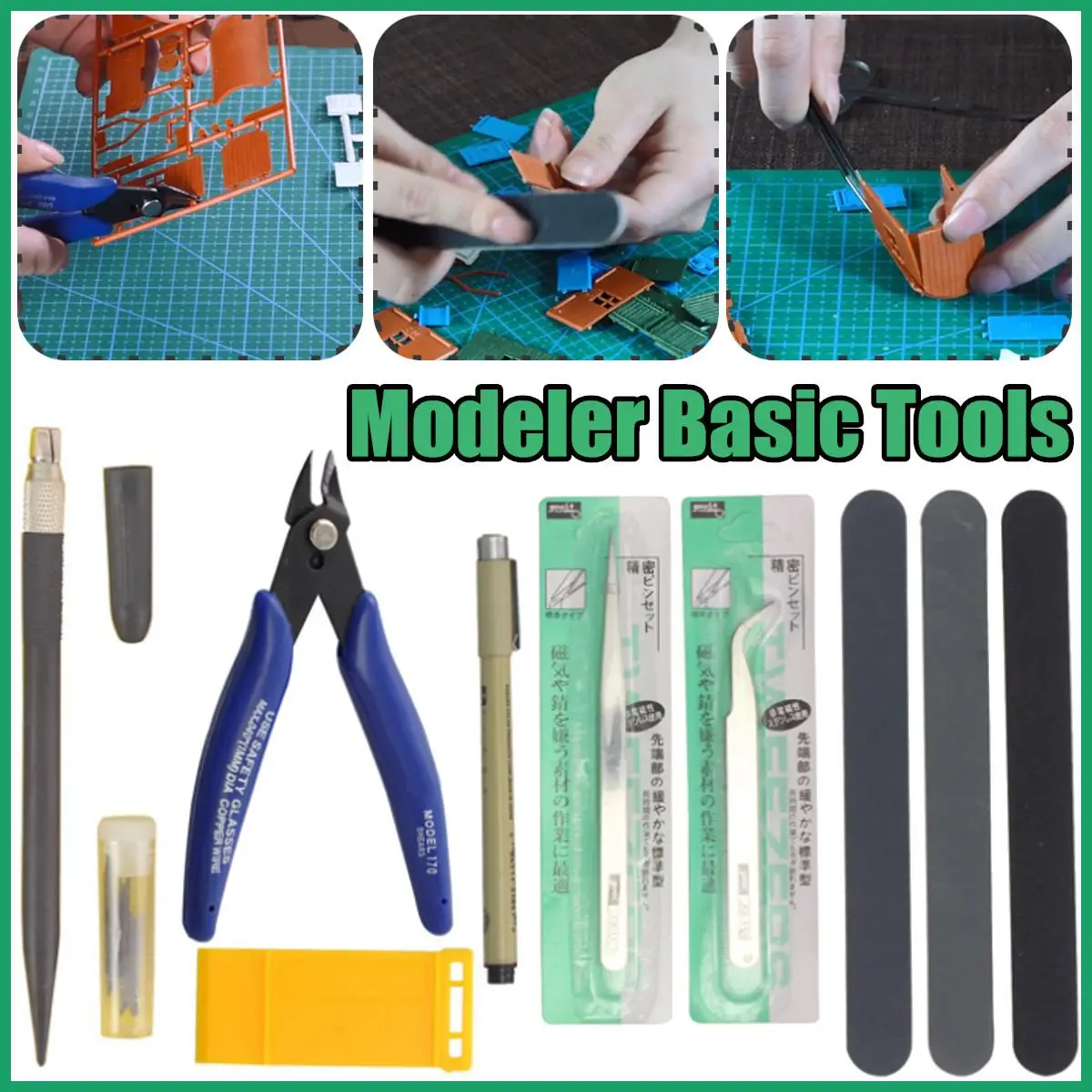 

Hobby Modelling Tools Set Model DIY Accessories Cutting Mat Self Healing Grinding Machine Polishing Tools Kit For Gundam
