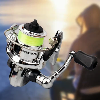 

HOT Mini100 Pocket Spinning Fishing Reel Alloy Fishing Tackle Small Spinning Reel 4.3:1 Metal Wheel Pesca Small Reel