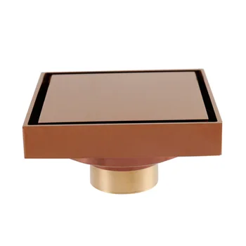 

Durable Cover Grates Insert Square Shape Shower Bathroom Practical Hair Waste Floor Drain Invisible Brass Anti-odor