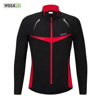 

WOSAWE Winter Cycling Jacket Fleece Bike Jersey Windproof Waterproof Soft shell Coat MTB Bicycle Cycling Clothing