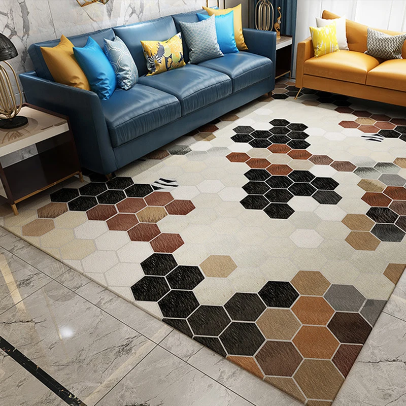 Ковер из искусственной кожи, современный скандинавский Роскошный плед из искусственного меха, коврик для гостиной, украшение из кожи животных, коврик для спальни