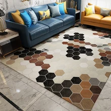 Ковер из искусственной кожи, современный скандинавский Роскошный плед из искусственного меха, коврик для гостиной, украшение из кожи животных, коврик для спальни