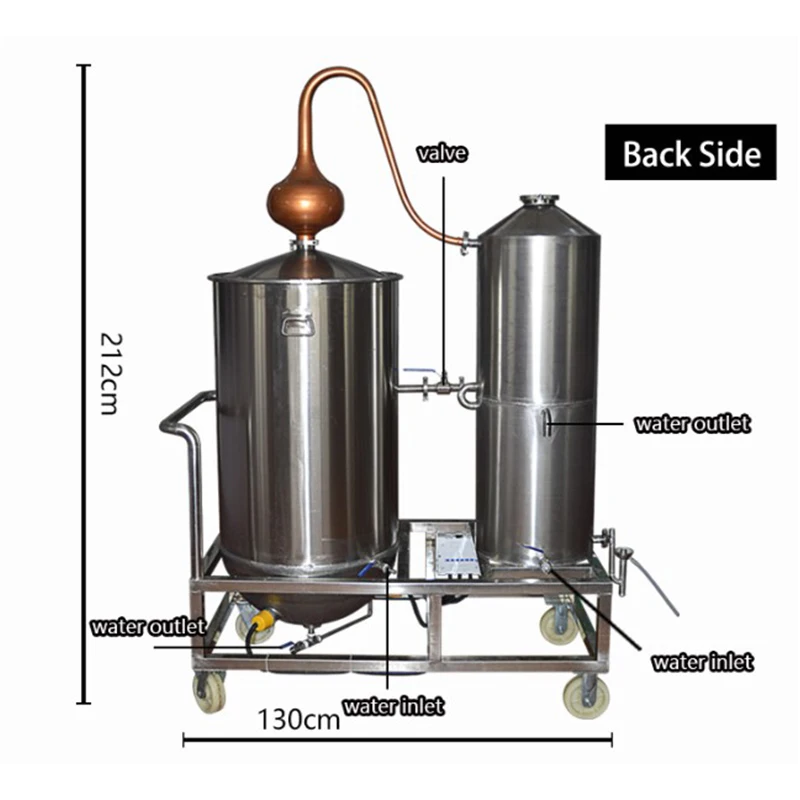 250Л красная медная Тыква лунный свет масштабный ликер дистиллятор пивоварения водка виски бренди гидропоздний экстракт дистилляции комплект