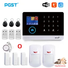 PGST PG103 Tuya Alarm System With Pet Immune Motion Sensor IP Camera WiFi Wireless Smart Home Bulgar Security APP Control