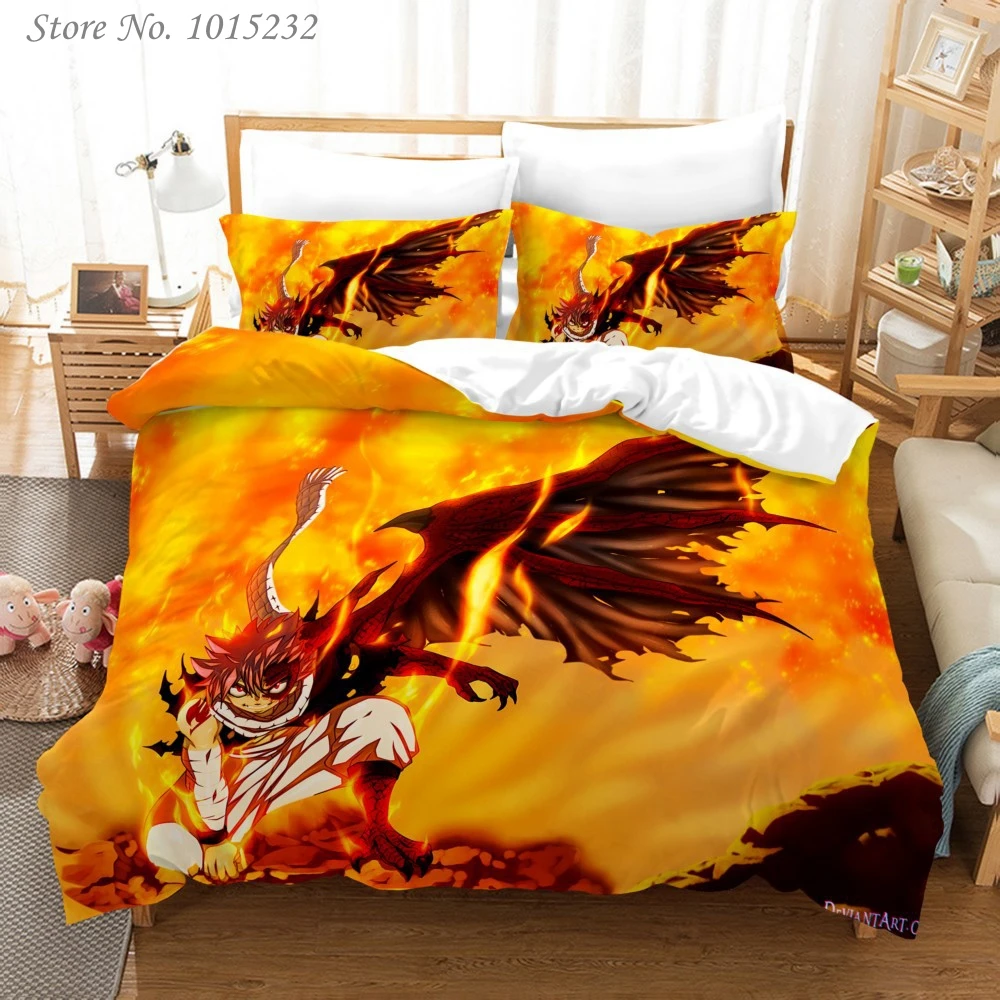 NEW Anime Fairy Tail 3D Printed Bedding Set Duvet Covers Pillowcases Comforter Bedding Set Bedclothes Bed Linen 03 