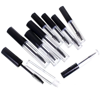 

1pcs 1ml/2ml/3ml/10ml Mascara Empty Bottle Clear Tube Eyelash Cream Vials Liquid Dispensing Sample Cosmetic Containers Black Cap