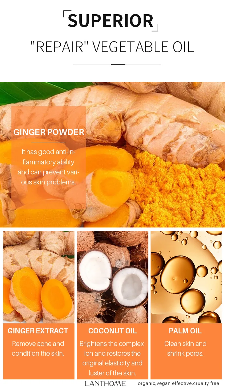 Anti-acne Turmeric Soap Cleans Skin Remove Mites Shrink Pores For Bath Handmade Natural Skin Whitening Soap Anti-inflammatory