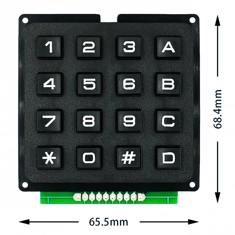 3*4 4*4 Matrix Switch Keyboard Keypad Array Module ABS Plastic Keys 4x4 3x4 12 16 Key Button Membrane Switch DIY Kit for Arduino