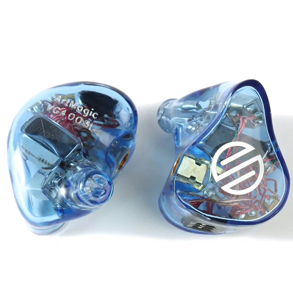 Clear Blue BGVP HIFI жорикмажорик VG4 4 мотоцикла панцири equilibradas personalizables RU monitores de услышано интерфейс MMCX con кабель HIFI наушники Auriculares - Цвет: Clear Blue