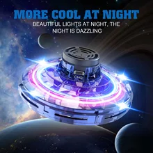 Flynova Атлетическая игровая Игрушка антистресс ручной мини летающий гироскоп Дрон для НЛО светодиодный Спиннер для пальцев вращающийся подарок ребенку