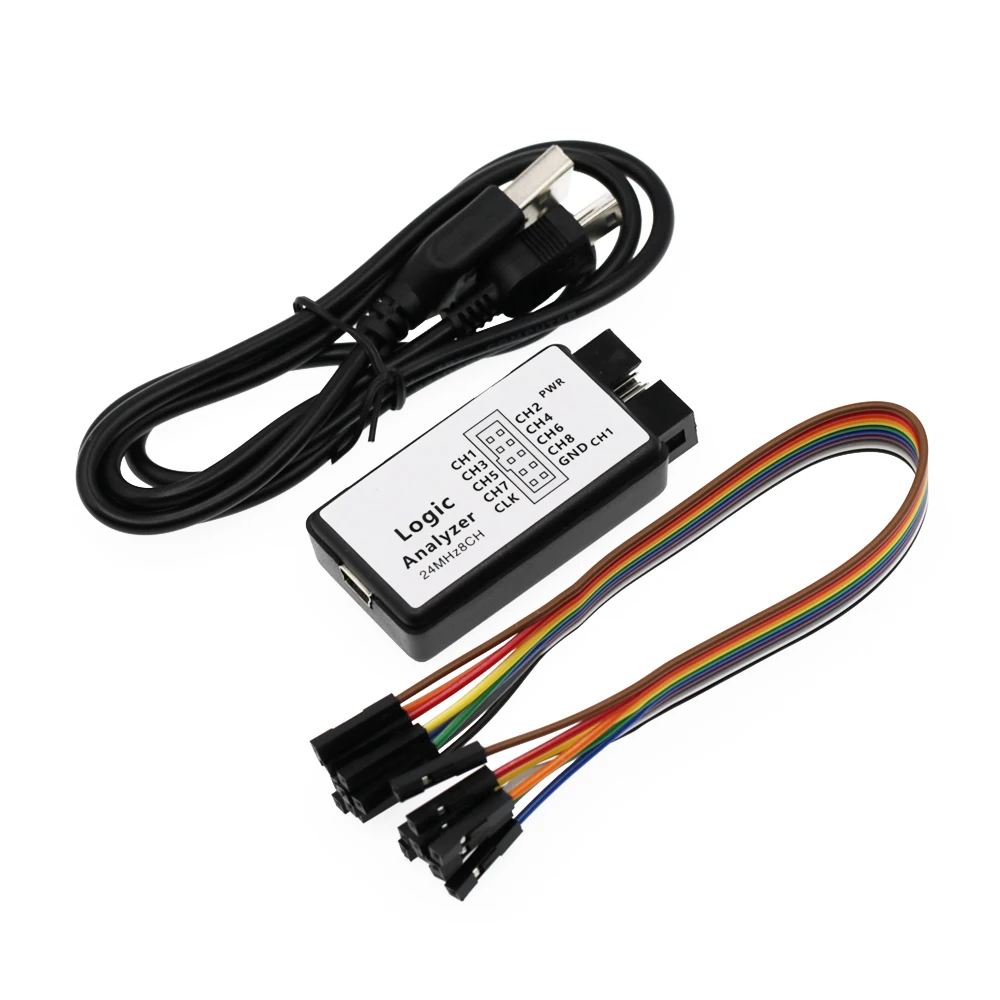 USB Logic Analyzer 24M 8CH Microcontroller ARM FPGA Debug Tool 24MHz