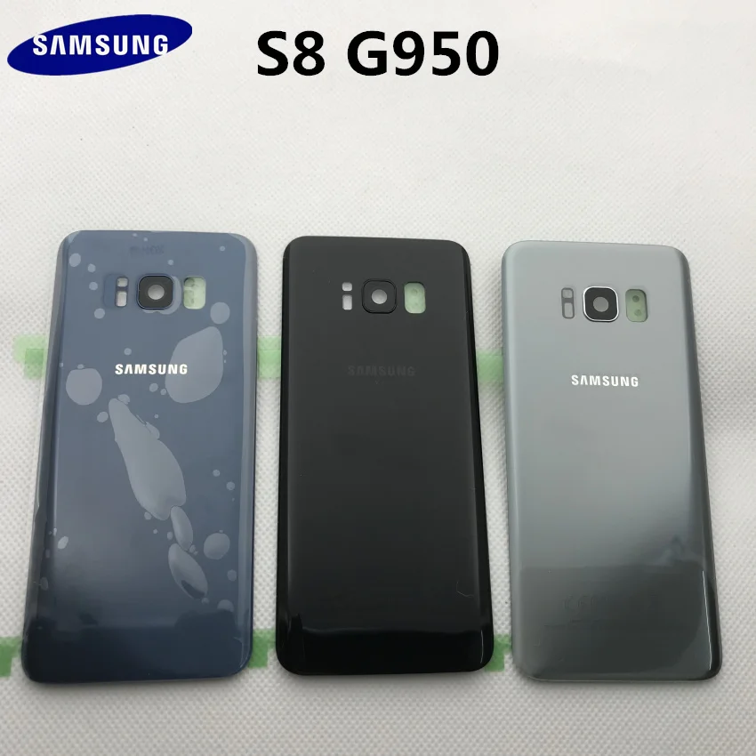 Новая Оригинальная Задняя крышка батареи для samsung Galaxy s8 edge G950 G950F Задняя стеклянная крышка корпуса с логотипом+ наклейка+ Инструменты