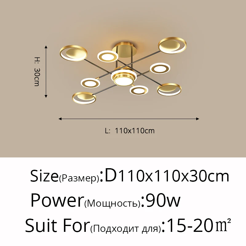 Nordic Atmospheric Living Room Led Chandelier Aluminum Black and Gold 5/9/13 Heads Lamps for Master Bedroom Sudy Banquet Hall vintage chandelier Chandeliers