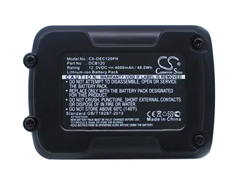 

Cameron Sino DCB120 DCB121 Battery for Dewalt 12V MAX Li-ion DCD710 DCD710S2 DCF610 DCF610S2 DCF813S2 DCF815 4000mAh