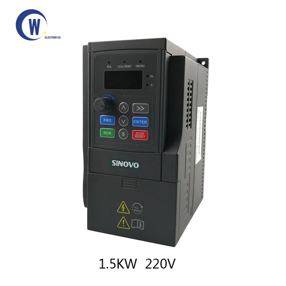 SINOVO VFD 타각기 스핀들, 싱글 인 쓰리 아웃 컨버터, cw80-2s-1.5gc 스핀들 컨트롤러 인버터, 220V 1.5kW