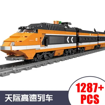 

City Train KAZI Trein Power Function Technic Building Block rail tracks Bricks DIY Tech Toys For Children Compatible All Brands