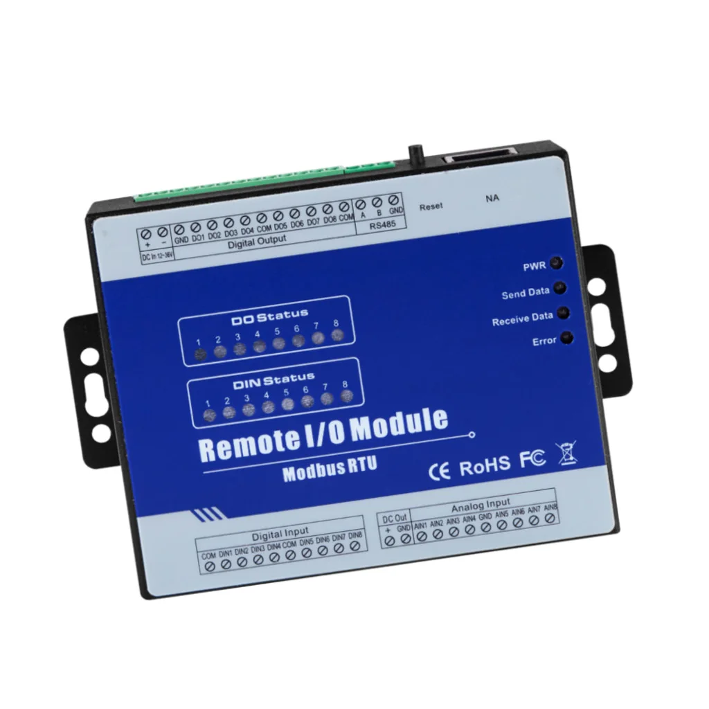 M330 Modbus RTD Remote IO Module (8AI) RS485 Data Acquisition Module Support Modbus TCP Security System