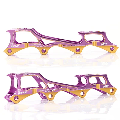 Роликовые коньки, рама банана, 7075, алюминиевый сплав, встроенное лезвие, скейт, обувь, стойки, держатели, 219 мм, 231 мм, 243 мм, с осями 8 шт - Цвет: purple 231mm
