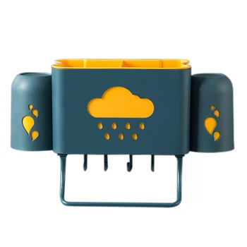 

Storage Rack Bathroom Towel Storage Rack Wall-Mounted Toothbrush Rack Wall-Mounted Toothpaste Toothbrush Holder