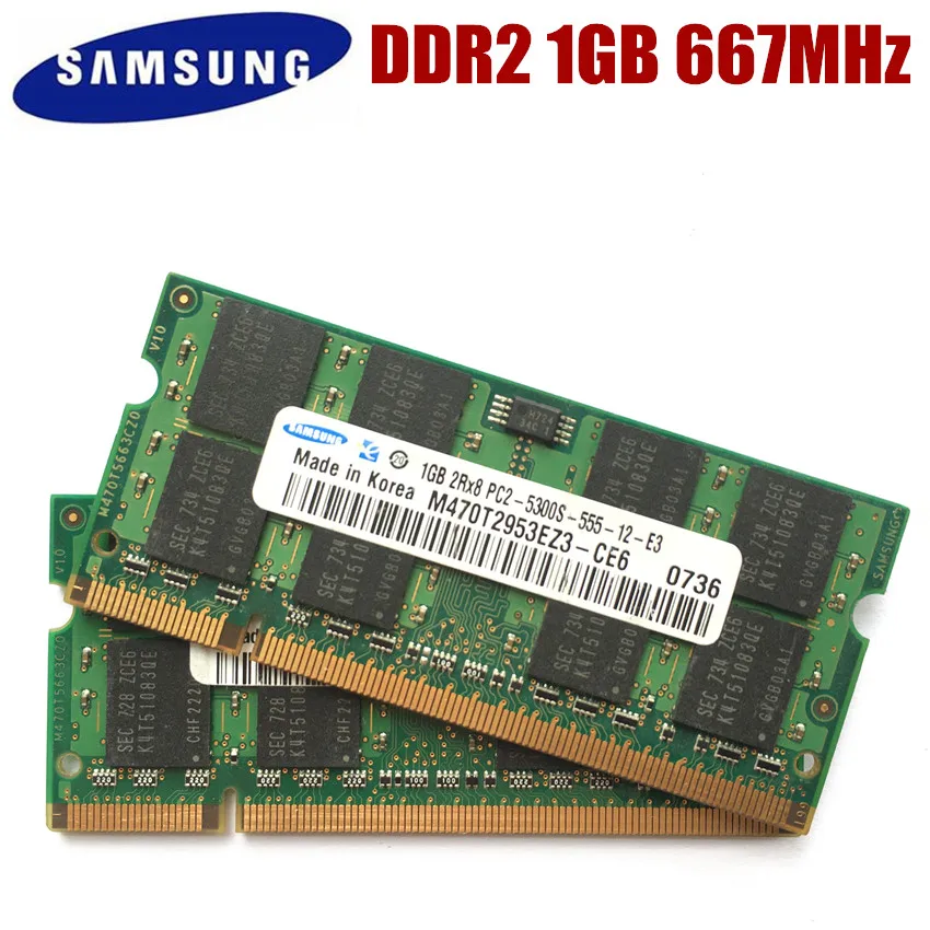 Модуль памяти для ноутбука SAMSUNG DDR2 ОЗУ 2 Гб 1 ГБ PC2 5300S 6400S 2G 1G 667 800 МГц|Оперативная